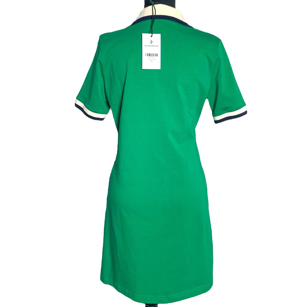 Tuckernuck NWT Dress Green Hutton Polo Shirt Mini Women's Sz S Preppy Coastal - Picture 4 of 12